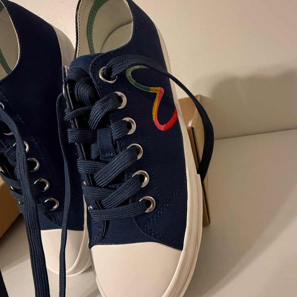Paul Smith Navy and White Sneakers